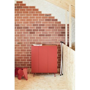 Aparador con Botellero ARISTA Alto 120 cm, Burdeos - Teulat. Vackart 2