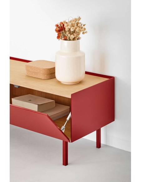 Mueble TV ARISTA 180x40 cm, Burdeos - Teulat. Vackart