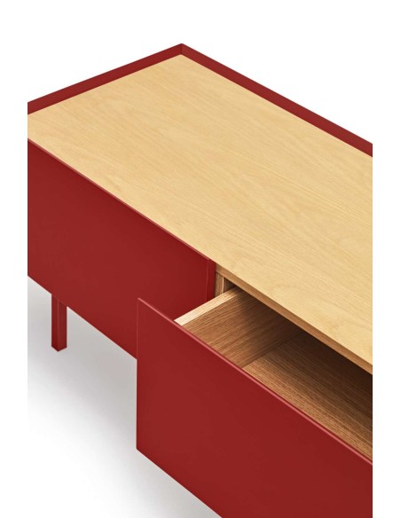 Mueble TV ARISTA 180x40 cm, Burdeos - Teulat. Vackart