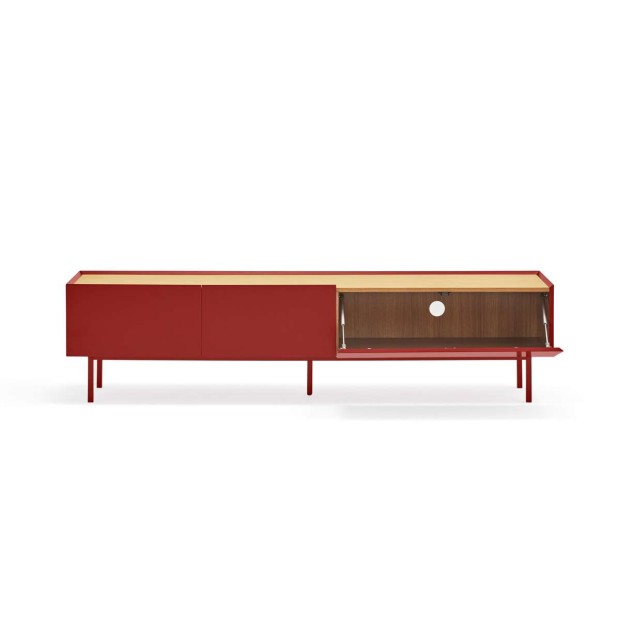 Mueble TV ARISTA 180x40 cm, Burdeos - Teulat. Vackart
