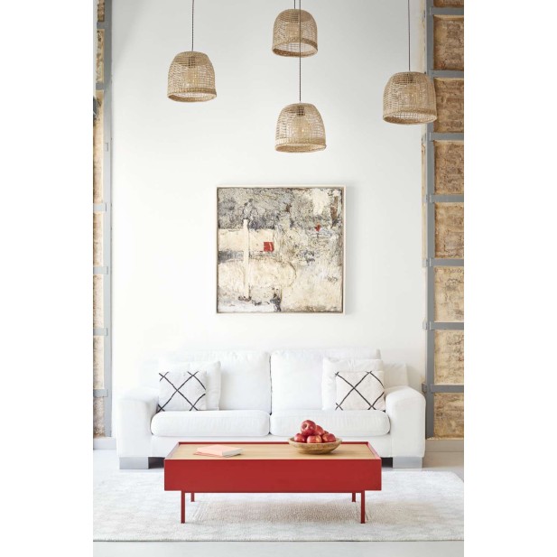 Mesa de Centro ARISTA 110x60 cm, Burdeos / Roble - Teulat. Vackart Mesa de Centro ARISTA 110x60 cm, Burdeos / Roble - Teulat. Vackart