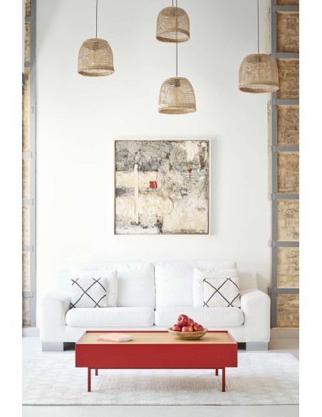 Mesa de Centro ARISTA 110x60 cm, Burdeos / Roble - Teulat. Vackart