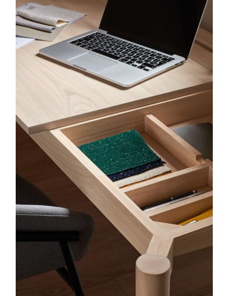 Escritorio ATLAS 130x65 cm DM / Fresno Natural Claro - Teulat. Vackart