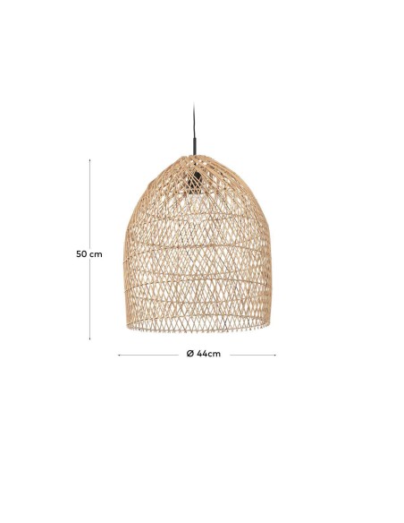 Pantalla lámpara de techo DOMITILA 100% ratán natural Ø 44 cm - Kave Home