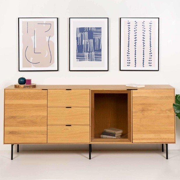 Cuadro HAVTRE III 50x70 cm, Negro - Vackart