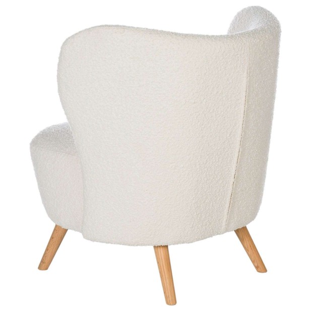 Butaca TÅGET, Textil Blanco / Madera Natural - Vackart Butaca TÅGET, Textil Blanco / Madera Natural - Vackart