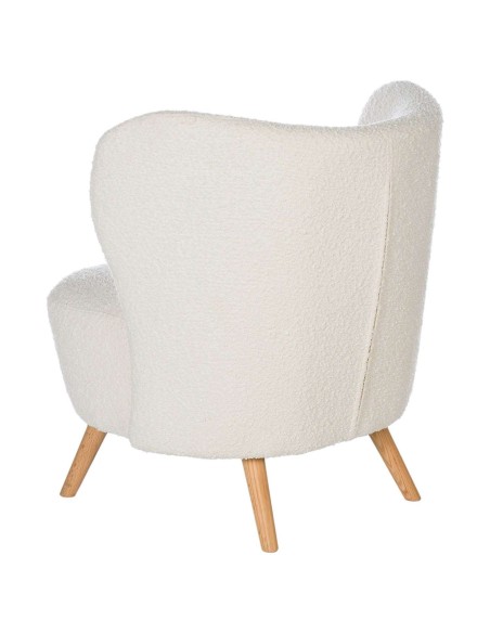Butaca TÅGET, Textil Blanco / Madera Natural - Vackart