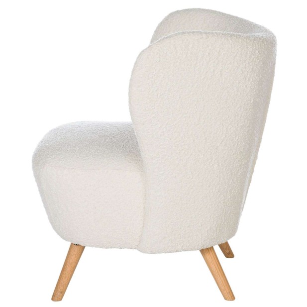 Butaca TÅGET, Textil Blanco / Madera Natural - Vackart Butaca TÅGET, Textil Blanco / Madera Natural - Vackart