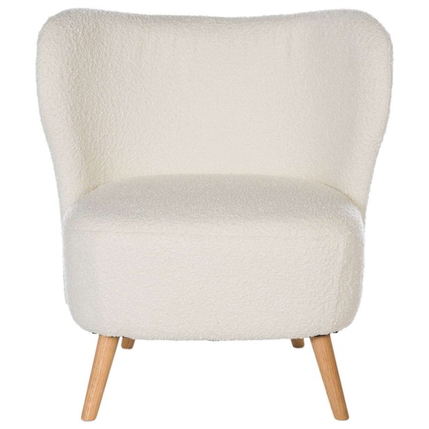 Butaca TÅGET, Textil Blanco / Madera Natural - Vackart Butaca TÅGET, Textil Blanco / Madera Natural - Vackart