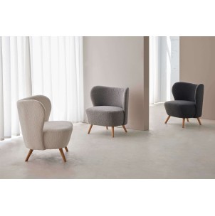 Butaca TÅGET, Textil Gris Oscuro / Madera Natural - Vackart 2