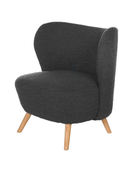 Butaca TÅGET, Textil Gris Oscuro / Madera Natural - Vackart