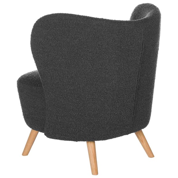 Butaca TÅGET, Textil Gris Oscuro / Madera Natural - Vackart Butaca TÅGET, Textil Gris Oscuro / Madera Natural - Vackart