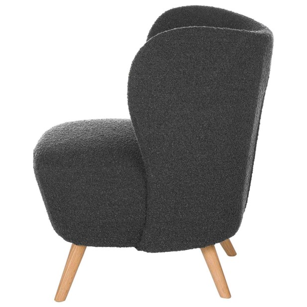 Butaca TÅGET, Textil Gris Oscuro / Madera Natural - Vackart Butaca TÅGET, Textil Gris Oscuro / Madera Natural - Vackart