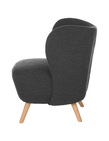 Butaca TÅGET, Textil Gris Oscuro / Madera Natural - Vackart