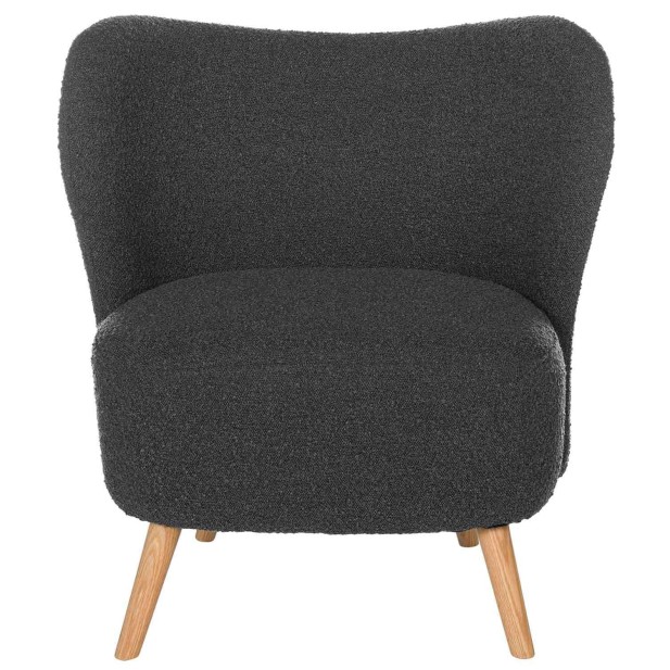 Butaca TÅGET, Textil Gris Oscuro / Madera Natural - Vackart Butaca TÅGET, Textil Gris Oscuro / Madera Natural - Vackart