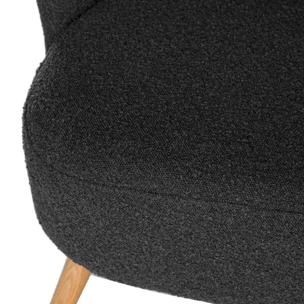 Butaca TÅGET, Textil Gris Oscuro / Madera Natural - Vackart Butaca TÅGET, Textil Gris Oscuro / Madera Natural - Vackart