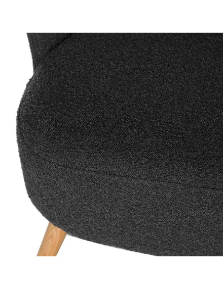 Butaca TÅGET, Textil Gris Oscuro / Madera Natural - Vackart