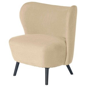 Butaca AGNES, Textil Beige / Metal Negro - Vackart. Las originales y exclusivas sillas de diseño nórdico en Vackart, tu tienda de diseño online.