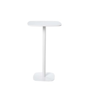 Mesa Alta FREJA 60x60 cm de Comedor, Madera / Metal Blanco - Vackart. Las más exclusivas y modernas mesas de diseño nórdico en Vackart, tu tienda de diseño online.