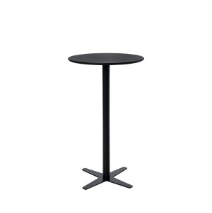 Mesa Alta FREJA Ø60 cm de Comedor, Madera / Metal Negro - Vackart. Las más exclusivas y modernas mesas de diseño nórdico en Vackart, tu tienda de diseño.