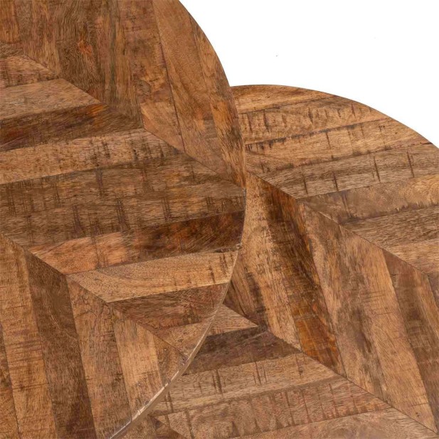 Set 2 Mesas de Centro MALTHE, Mango Natural / Metal - Vackart Set 2 Mesas de Centro MALTHE, Mango Natural / Metal - Vackart
