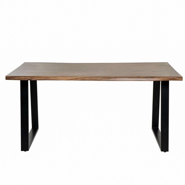 Mesa RÅ 140x90 cm de Comedor, Madera Natural / Metal Negro - Vackart Mesa RÅ 140x90 cm de Comedor, Madera Natural / Metal Negro - Vackart