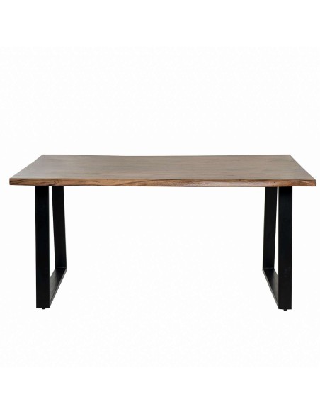 Mesa RÅ 160x90 cm de Comedor, Madera Natural / Metal Negro - Vackart