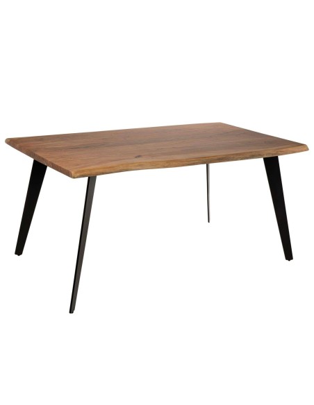 Mesa LIVET 140x95 cm de Comedor, Madera Natural / Metal - Vackart
