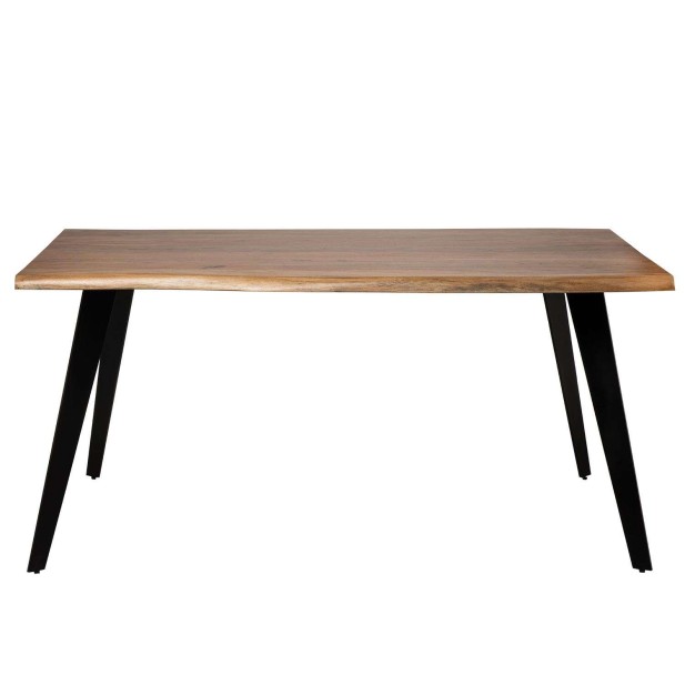 Mesa LIVET 160x95 cm de Comedor, Madera Natural / Metal - Vackart Mesa LIVET 160x95 cm de Comedor, Madera Natural / Metal - Vackart