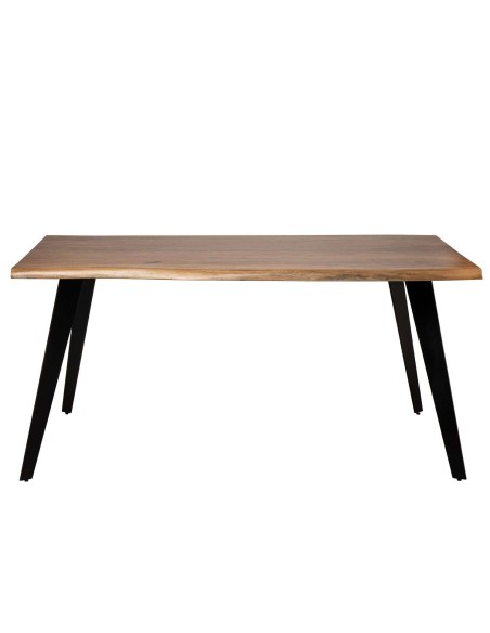 Mesa LIVET 160x95 cm de Comedor, Madera Natural / Metal - Vackart