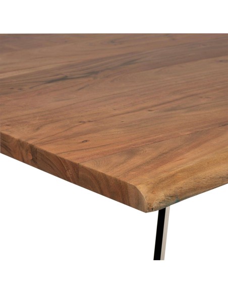 Mesa LIVET 160x95 cm de Comedor, Madera Natural / Metal - Vackart