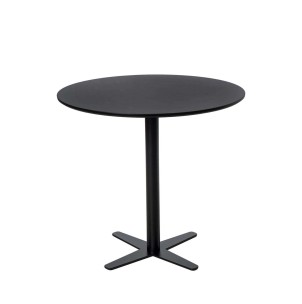 Mesa FREJA Ø80 cm de Comedor, Madera / Metal Negro - Vackart. Las más exclusivas y modernas mesas de diseño nórdico en Vackart, tu tienda de diseño online.