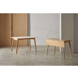 Mesa Abatible NYTTIG 120x50(75) cm Comedor, Madera Natural - Vackart 2