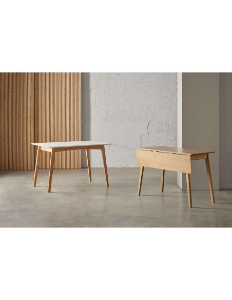 Mesa Abatible NYTTIG 120x50(75) cm Comedor, Madera Natural - Vackart