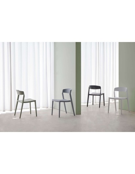 Silla ÉLIA, Polipropileno Blanco - Vackart