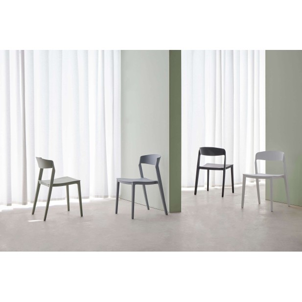Silla ÉLIA, Polipropileno Negro - Vackart Silla ÉLIA, Polipropileno Negro - Vackart