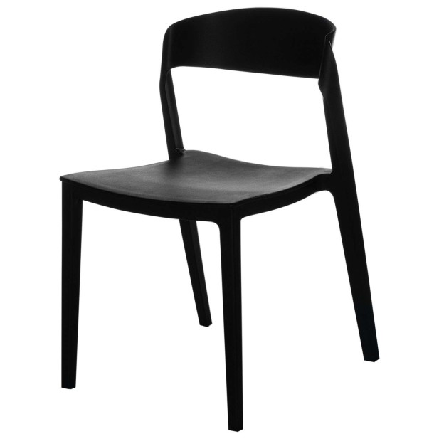 Silla ÉLIA, Polipropileno Negro - Vackart