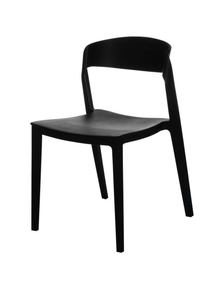 Silla ÉLIA, Polipropileno Negro - Vackart