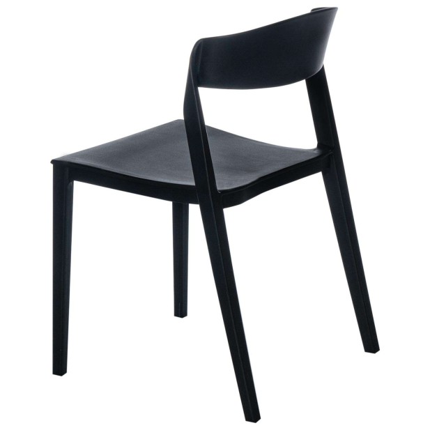 Silla ÉLIA, Polipropileno Negro - Vackart Silla ÉLIA, Polipropileno Negro - Vackart