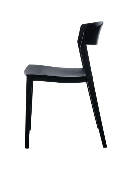 Silla ÉLIA, Polipropileno Negro - Vackart