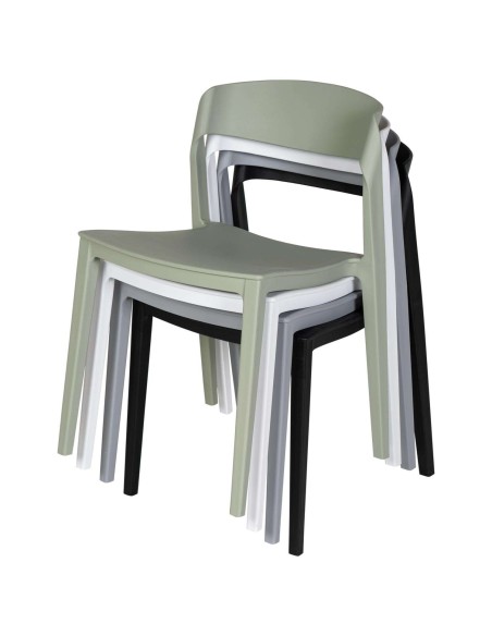 Silla ÉLIA, Polipropileno Negro - Vackart
