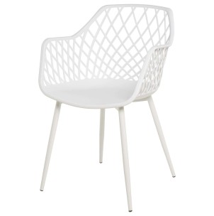 Silla con Brazos GARDINE, Polipropileno / Metal Blanco - Vackart. La más exclusiva selección de sillas de diseño en Vackart, tu tienda de diseño online.