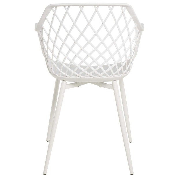 Silla con Brazos GARDINE, Polipropileno / Metal Blanco - Vackart Silla con Brazos GARDINE, Polipropileno / Metal Blanco - Vackart