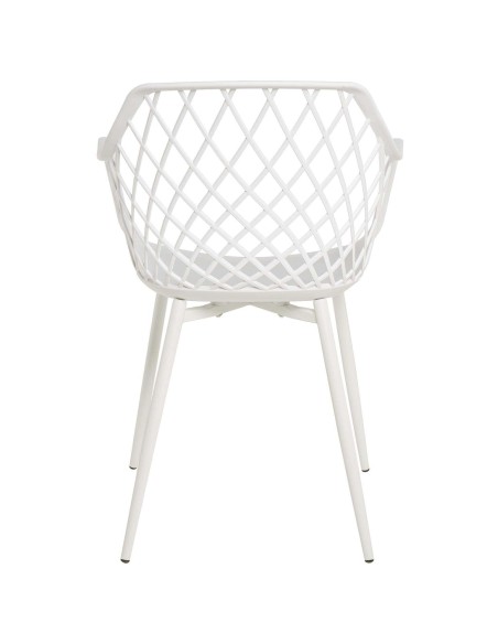 Silla con Brazos GARDINE, Polipropileno / Metal Blanco - Vackart