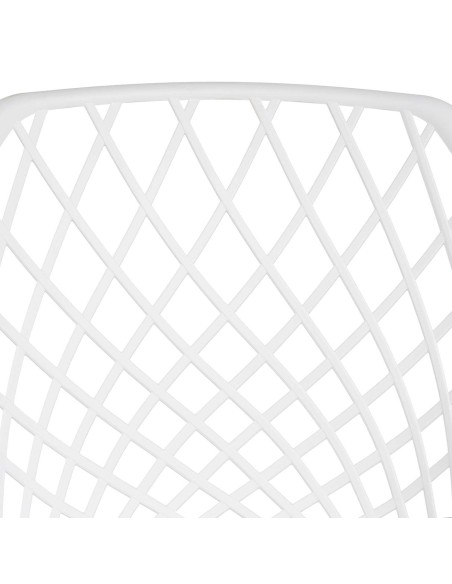 Silla con Brazos GARDINE, Polipropileno / Metal Blanco - Vackart