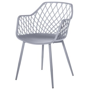 Silla con Brazos GARDINE, Polipropileno / Metal Gris. La más exclusiva selección de sillas de diseño en Vackart, tu tienda de diseño online.