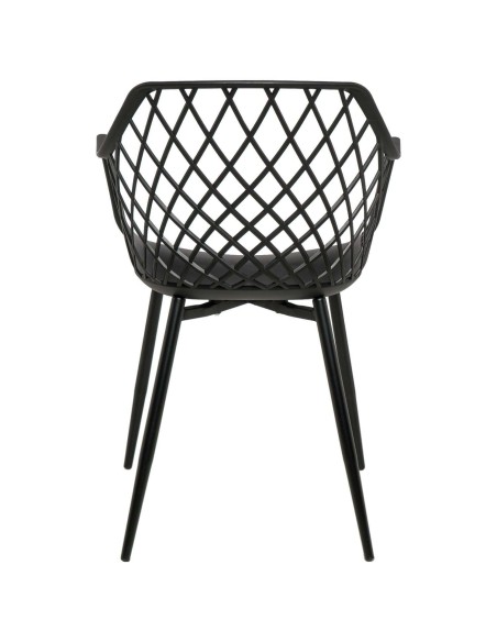 Silla con Brazos GARDINE, Polipropileno / Metal Negro - Vackart