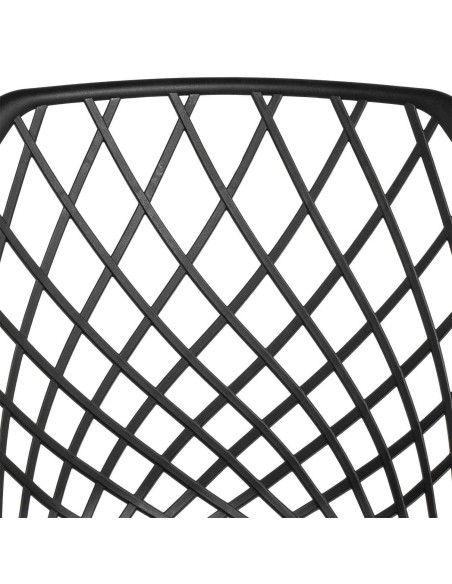 Silla con Brazos GARDINE, Polipropileno / Metal Negro - Vackart