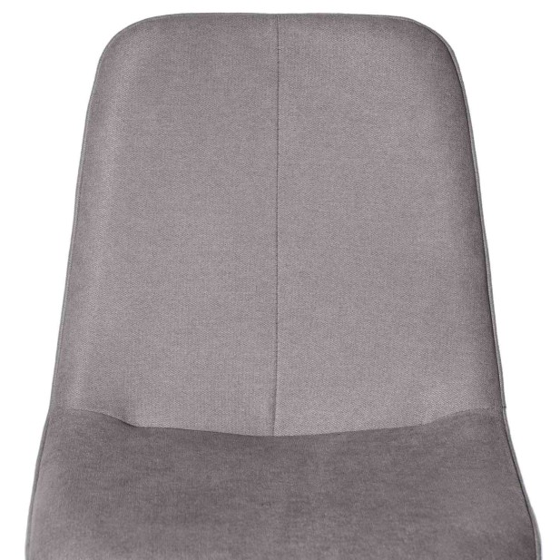 Silla KAREN, Textil Gris Claro / Metal Efecto Madera - Vackart