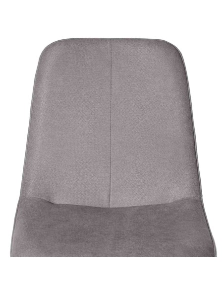 Silla KAREN, Textil Gris Claro / Metal Efecto Madera - Vackart